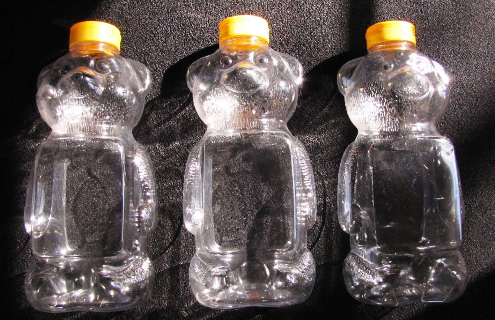 Honey Bear Squeeze Bottles 8 1/2” Tall, 4” Wide 36 FL. OZ. 3 PC.