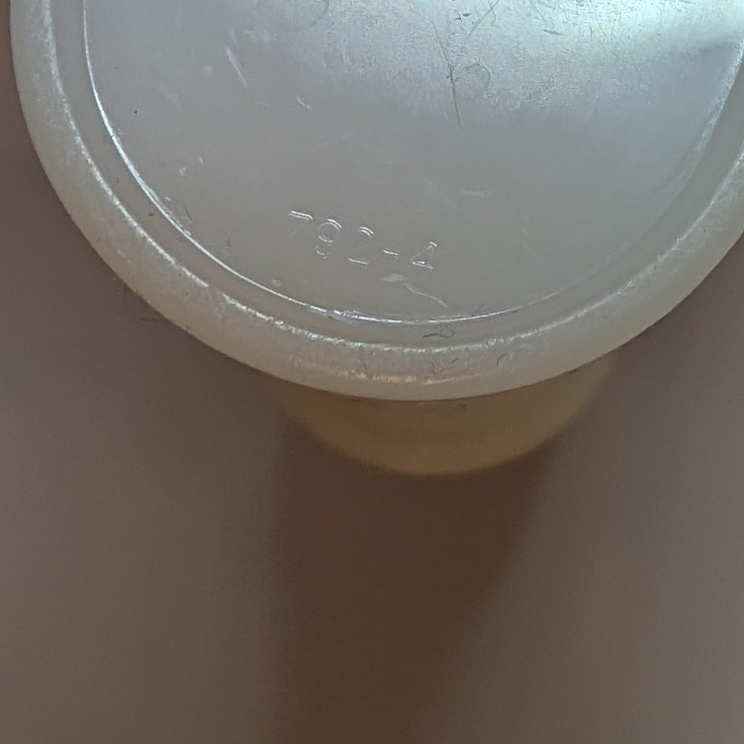 Vintage Tupperware 1 Quart Beverage Buddy Pitcher 792-4 Milk White, Flip Top Lid