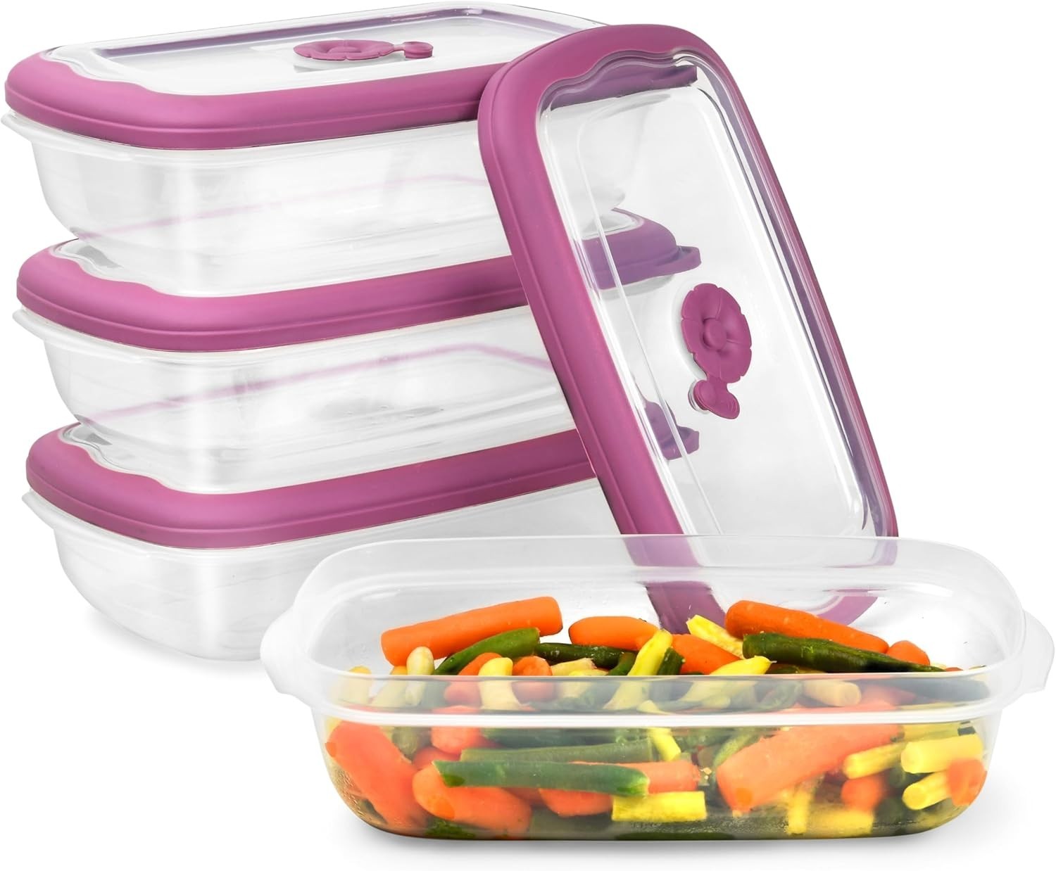 Freezer To Microwave 8-Piece Leak-Proof Meal Prep Containers Reusable, 33 Oz …