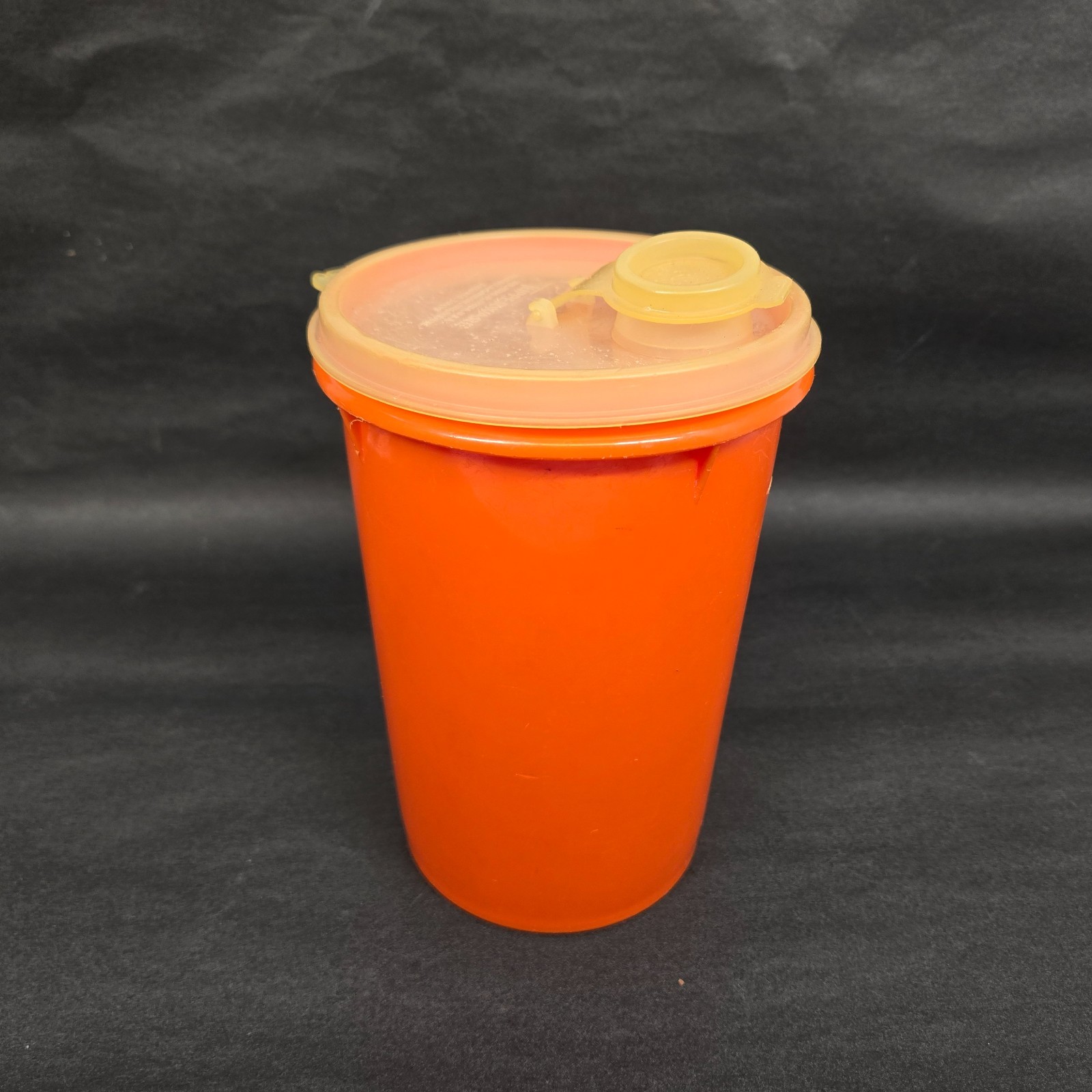 Tupperware Canister Pitcher Orange 321-6 Pour Spout Lid Sheer 563-17