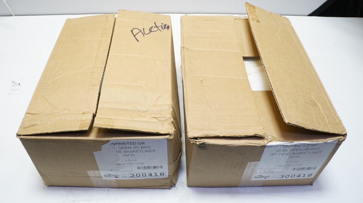 New Lot of 4000 Bagcraft Packaging 300418 7″x6-3/4″ White Wire Cone Basket Liner