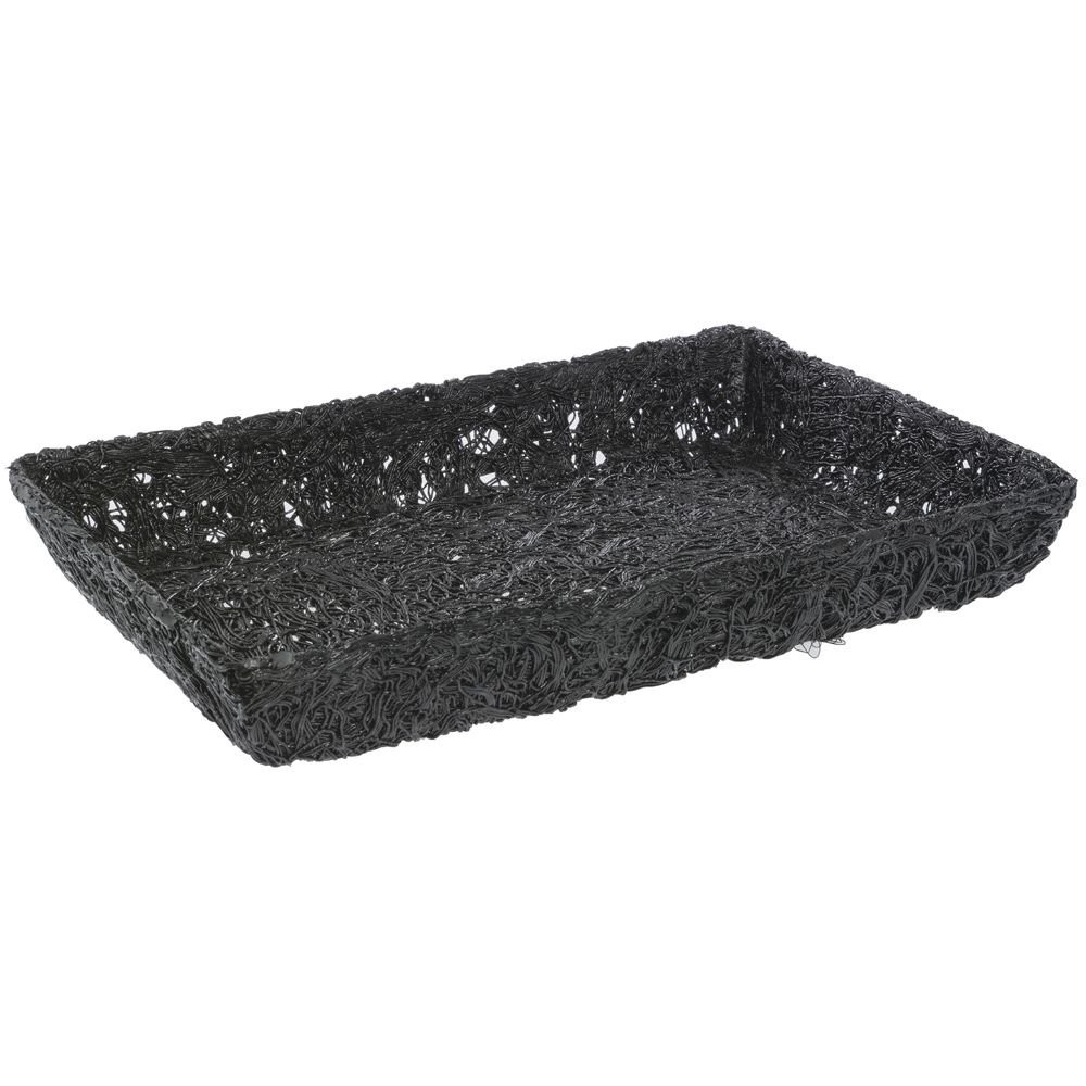 Ventilated Produce Tray Rectangular Black Plastic- 21″L x 14″W x 3″H