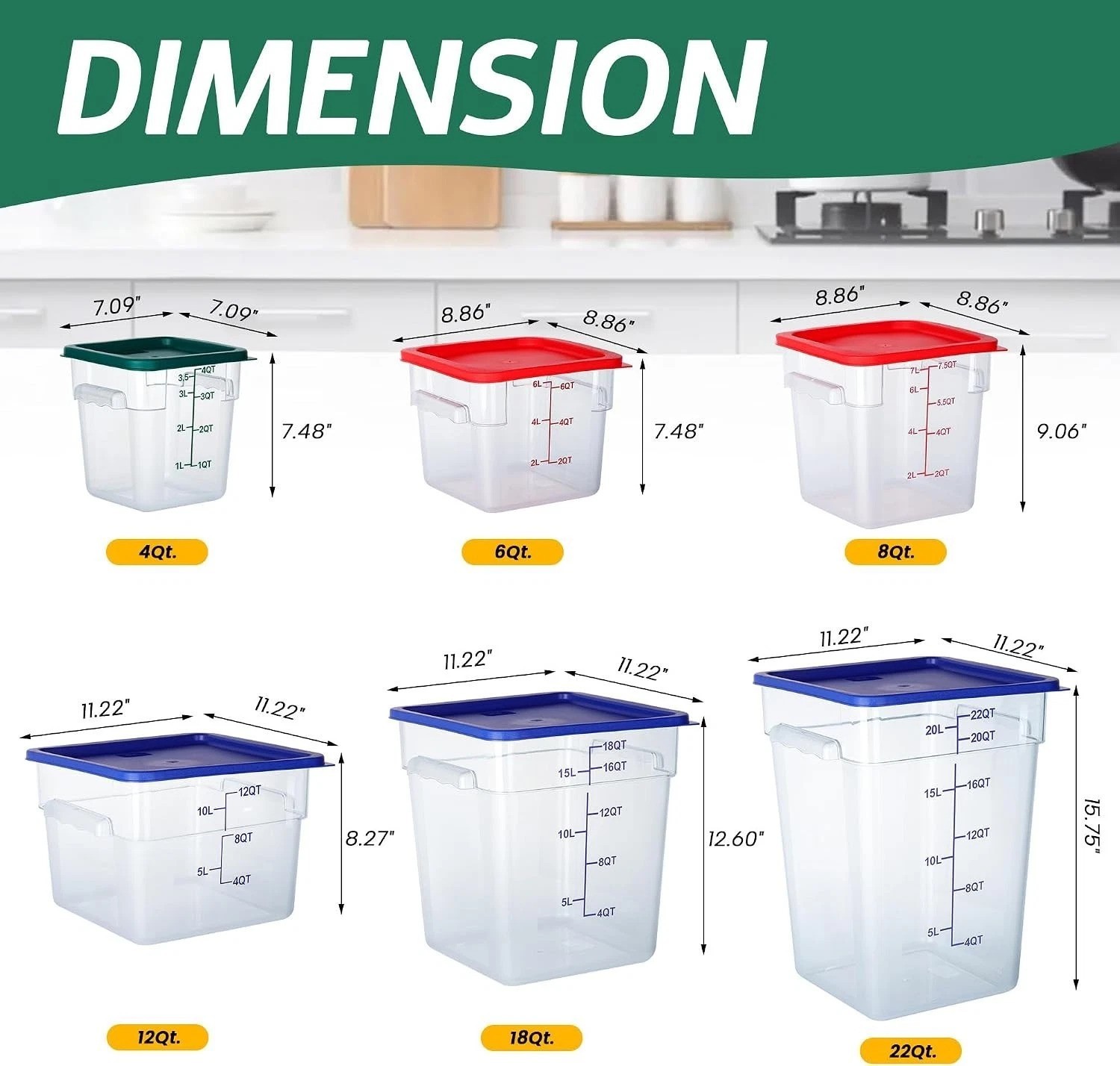 Durable 4QT Clear Food Storage Containers – Dishwasher & Freezer Safe Pack