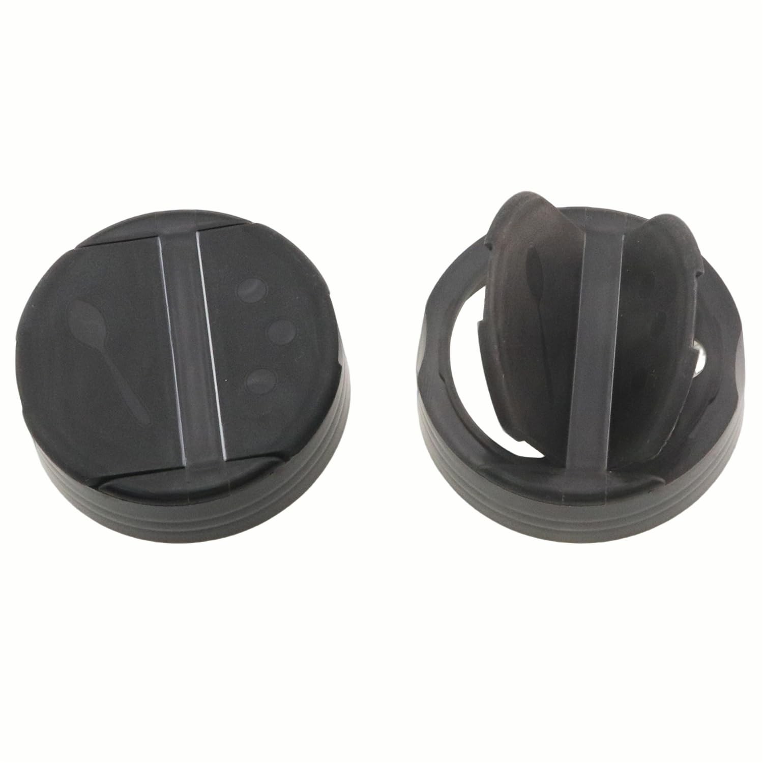 10PCS Spice Jar Lids with Vent Holes Black Seasoning Bottle Caps 180ml Capaci…