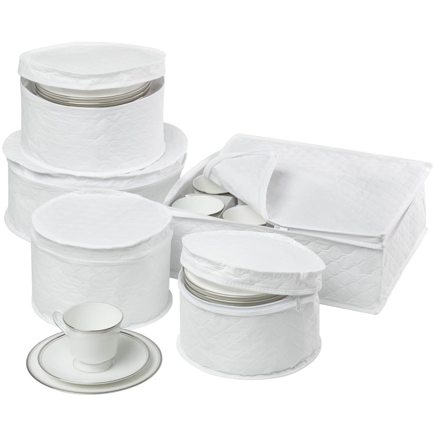 Padded Dinnerware Storage Containers – 5-Piece