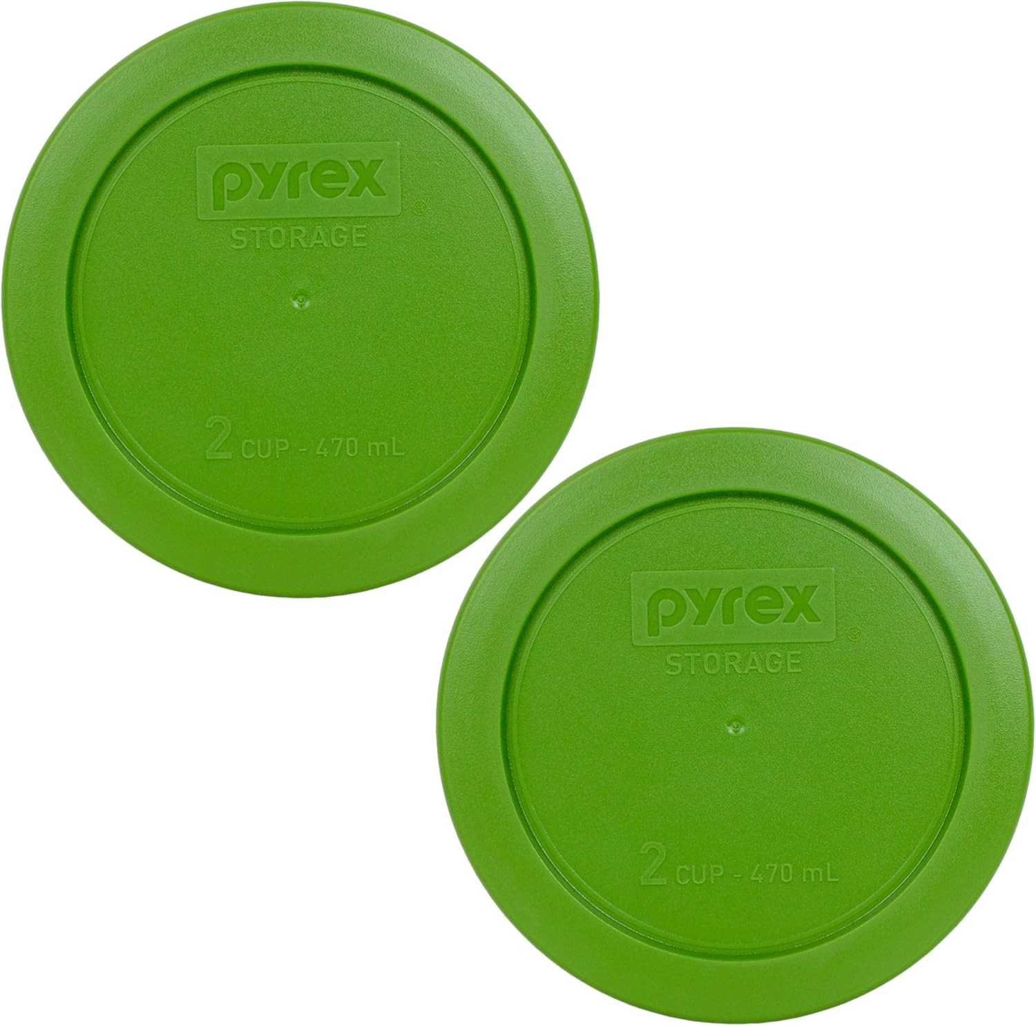 7200-PC 2-Cup Lawn Green Food Storage Replacement Lid 2-Pack Made in USA