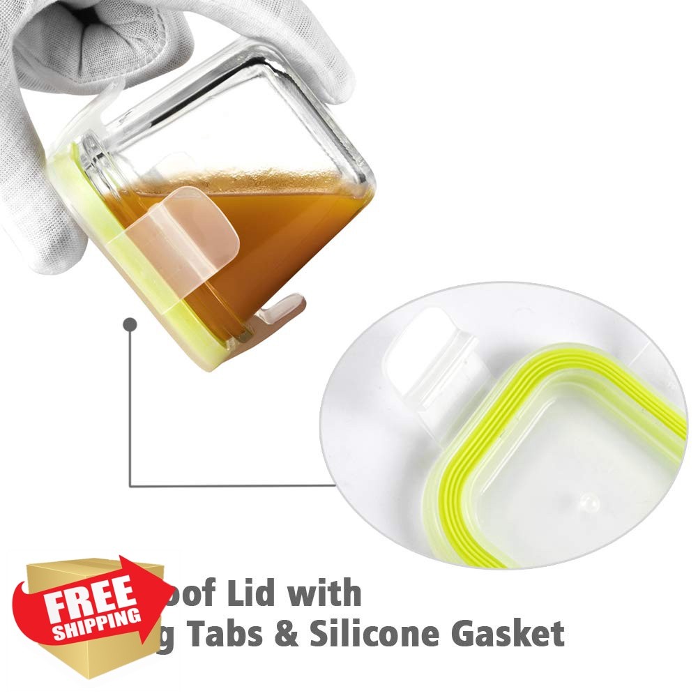 Matyz Glass Baby Food Containers Mint Green 4-Pack 3oz