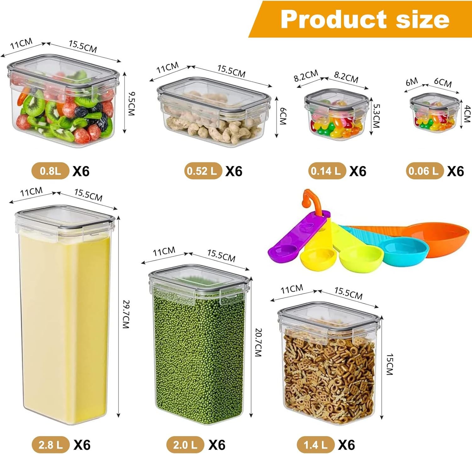 stusgo Airtight Food Storage Containers 42 Pack