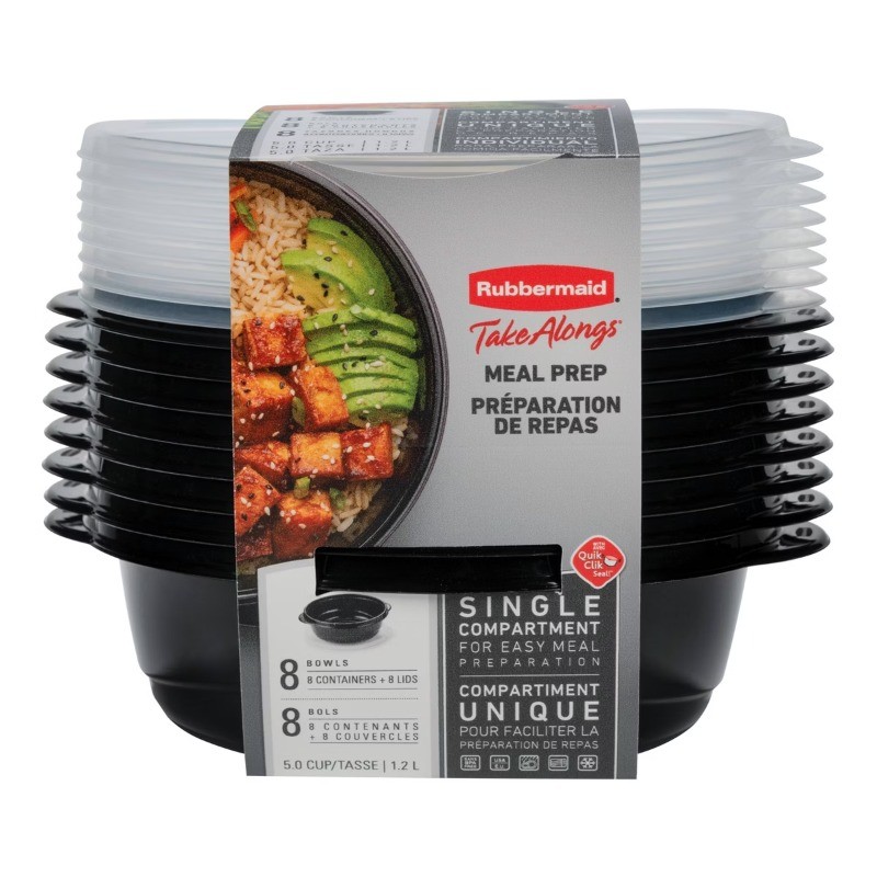 16pc TakeAlongs Meal Prep Containers Set: Microwave & Freezer Safe