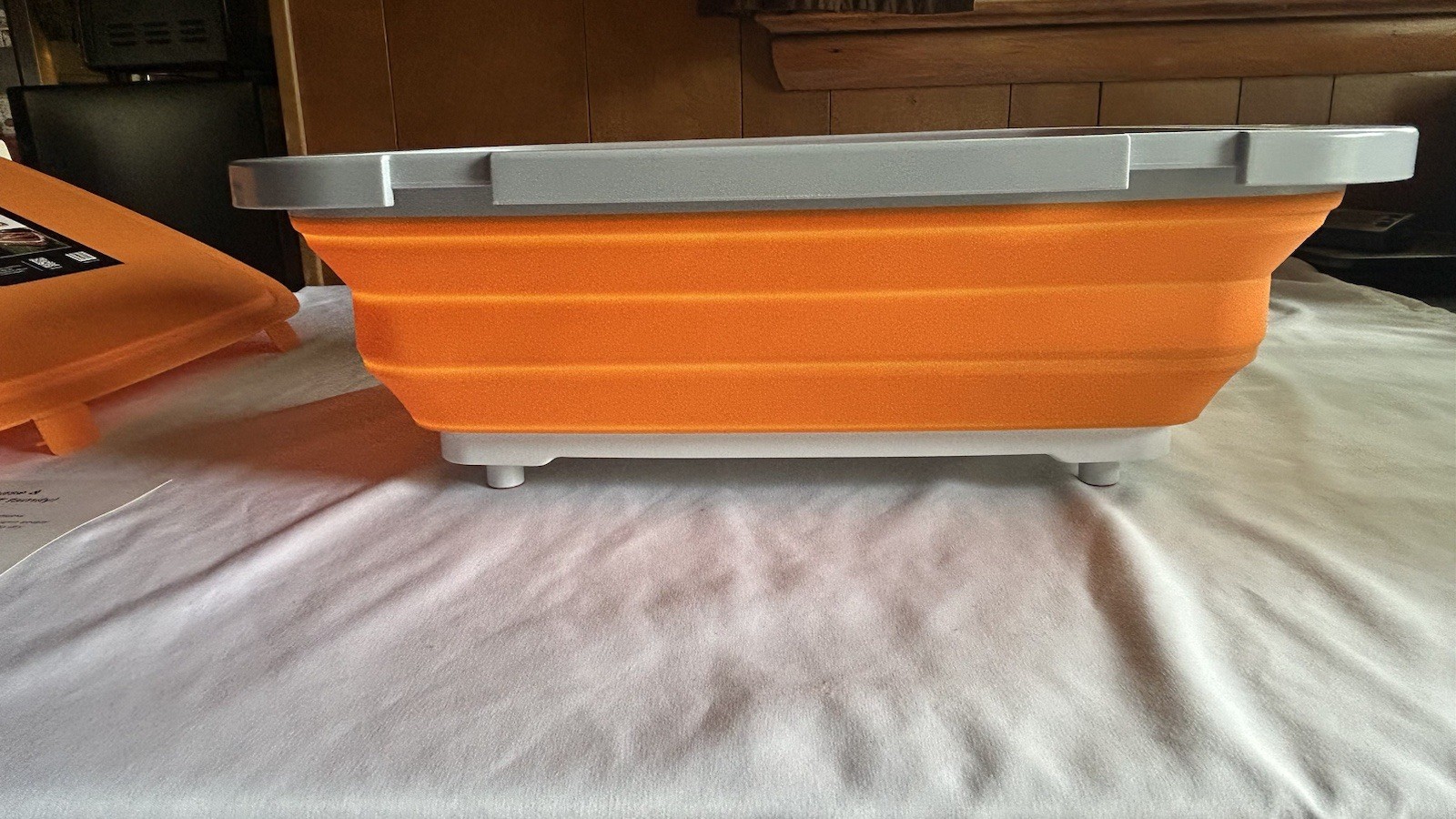 Drip EZ Collapsible BBQ Prep Tub – For Meal Prep Marinating Food Storage -Orange