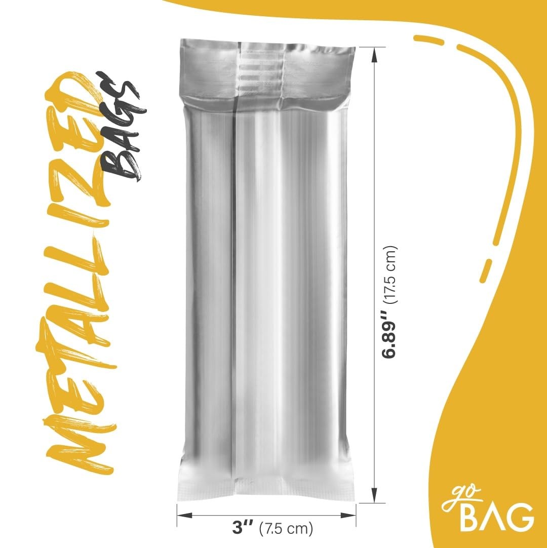 100 Pack Metalized Bags Chocolate Bar Wrapping 6.89×3 Inch Fits 5.51×2.36
