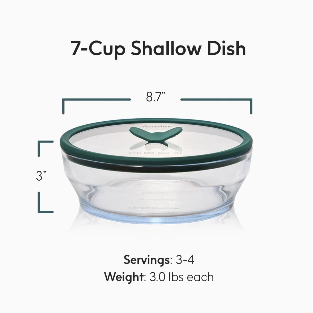 Anyday 7-Cup Glass Microwave Steamer for Vegetables – BPA-Free Glass Vegetabl…