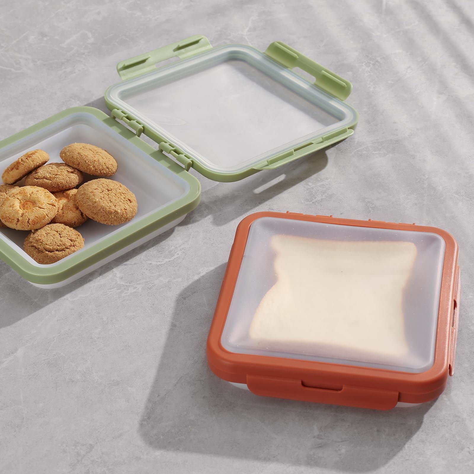 Mage Crab Reusable Silicone Food Storage Container with Lid Mini, grey
