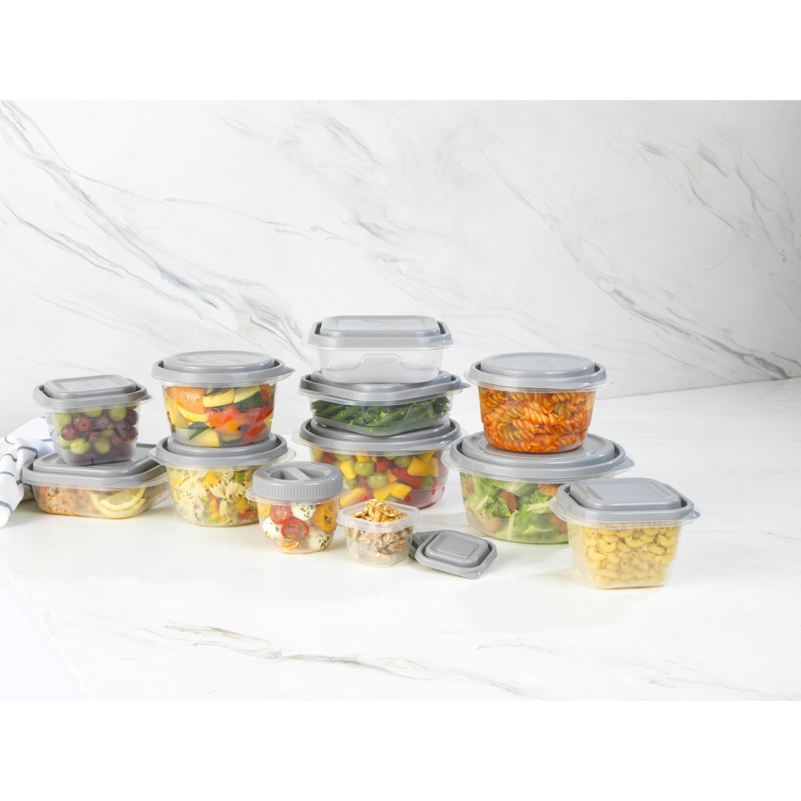EveryWare 40-Piece Food Storage Container Set, BPA-Plastic, Click and Fresh L…