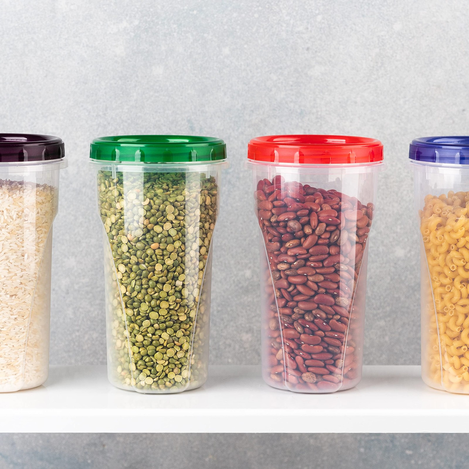 48 Ounce Twist Top Deli Containers Clear Bottom With Purple Top Twist On Lids Re