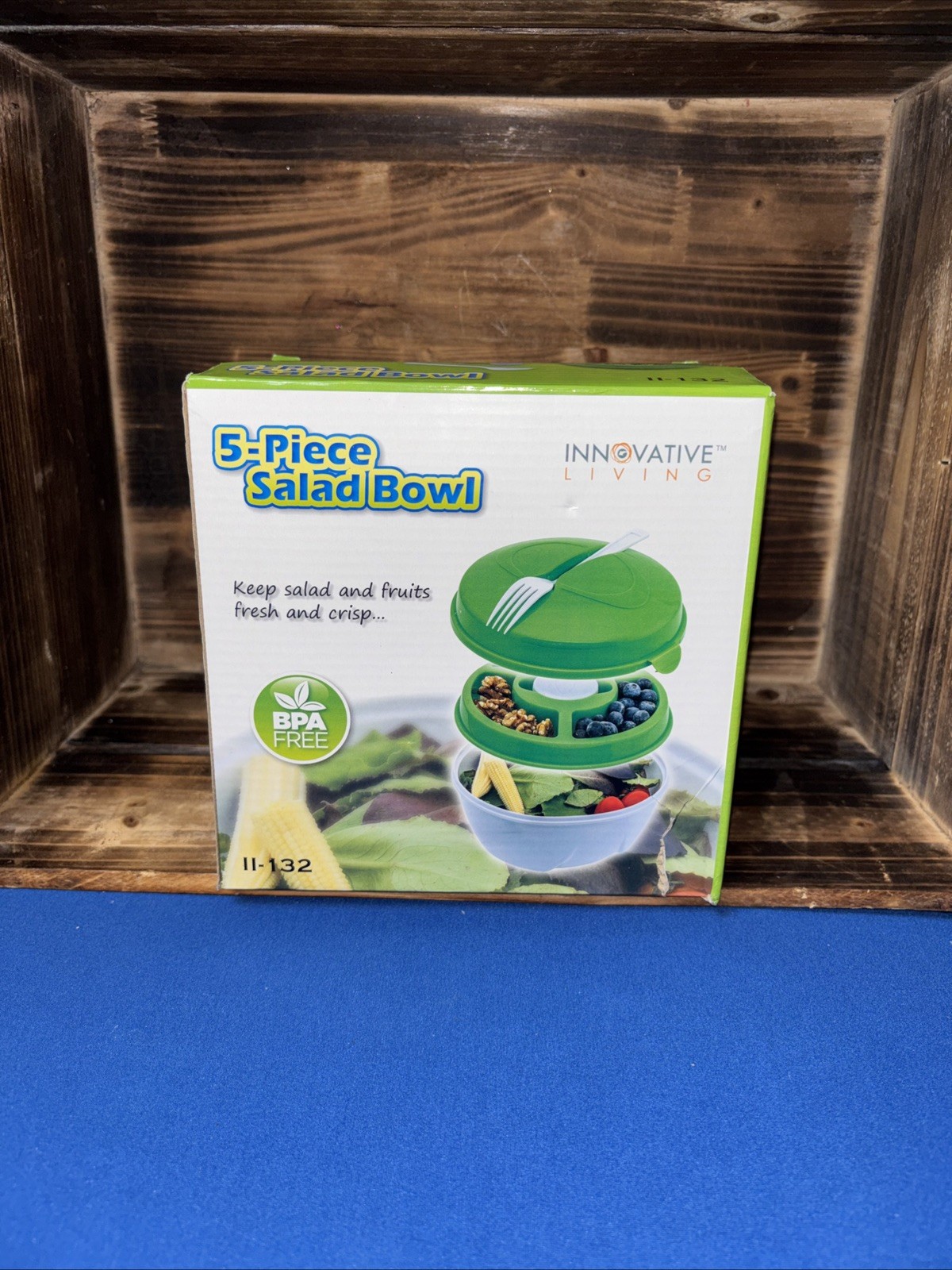 Innovative Living 5-Piece To Go Large Salad Bowl Set, BPA Free, New