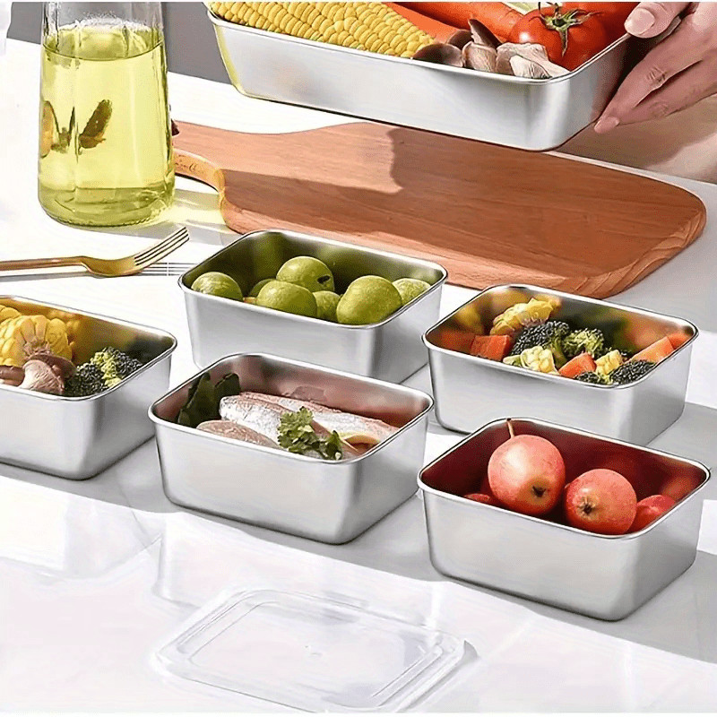 5/6/8 Pcs Gastro Container Tray Stainless Steel Pan for Food Storage & Warming