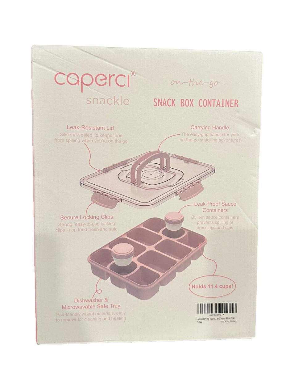 Caperci Snack Box Container with Leak-Resistant Lid & Locking Clips
