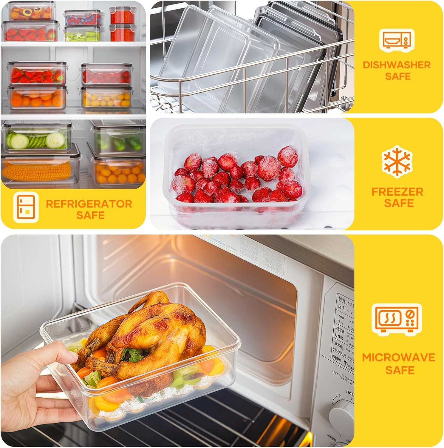 52 PCS Food Storage Containers W/ Lids Airtight 26 Lids & 26 Containers)-