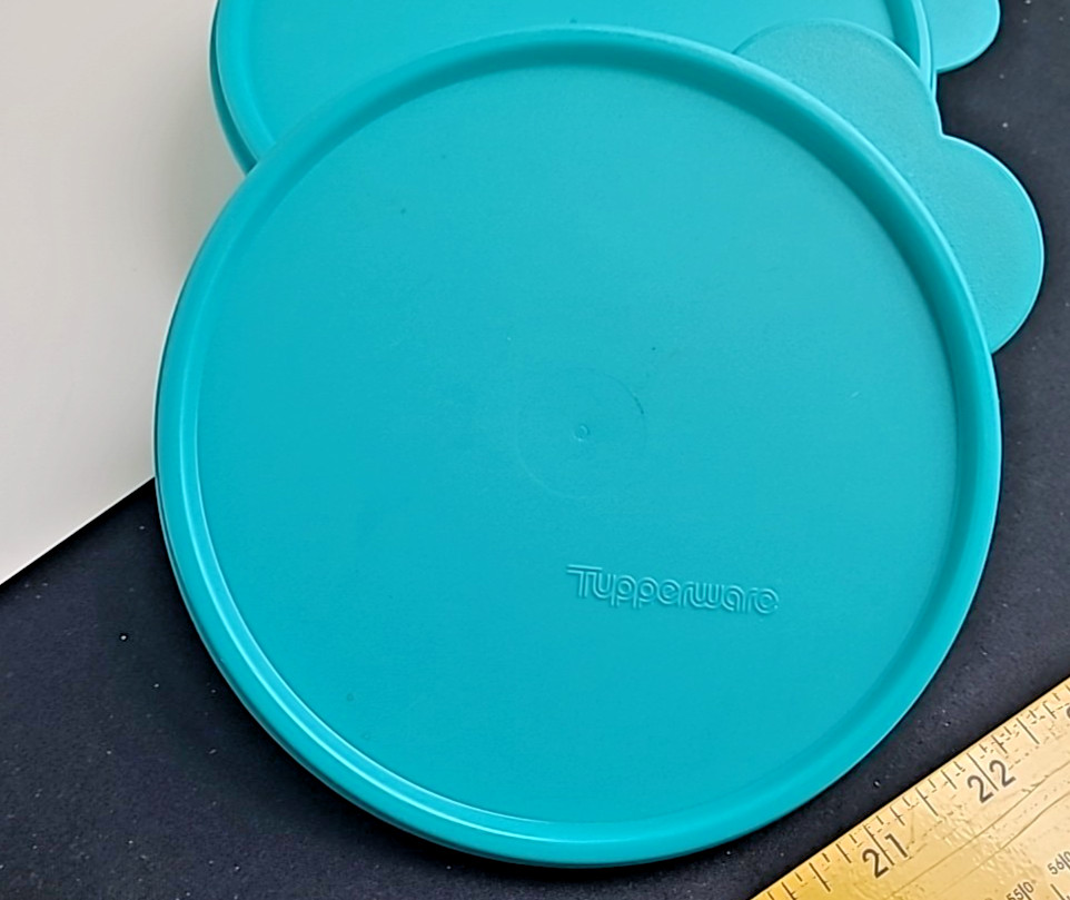 Tupperware Bowls Set of Two 500ml Containers w/Seals Aqua #6403B-3