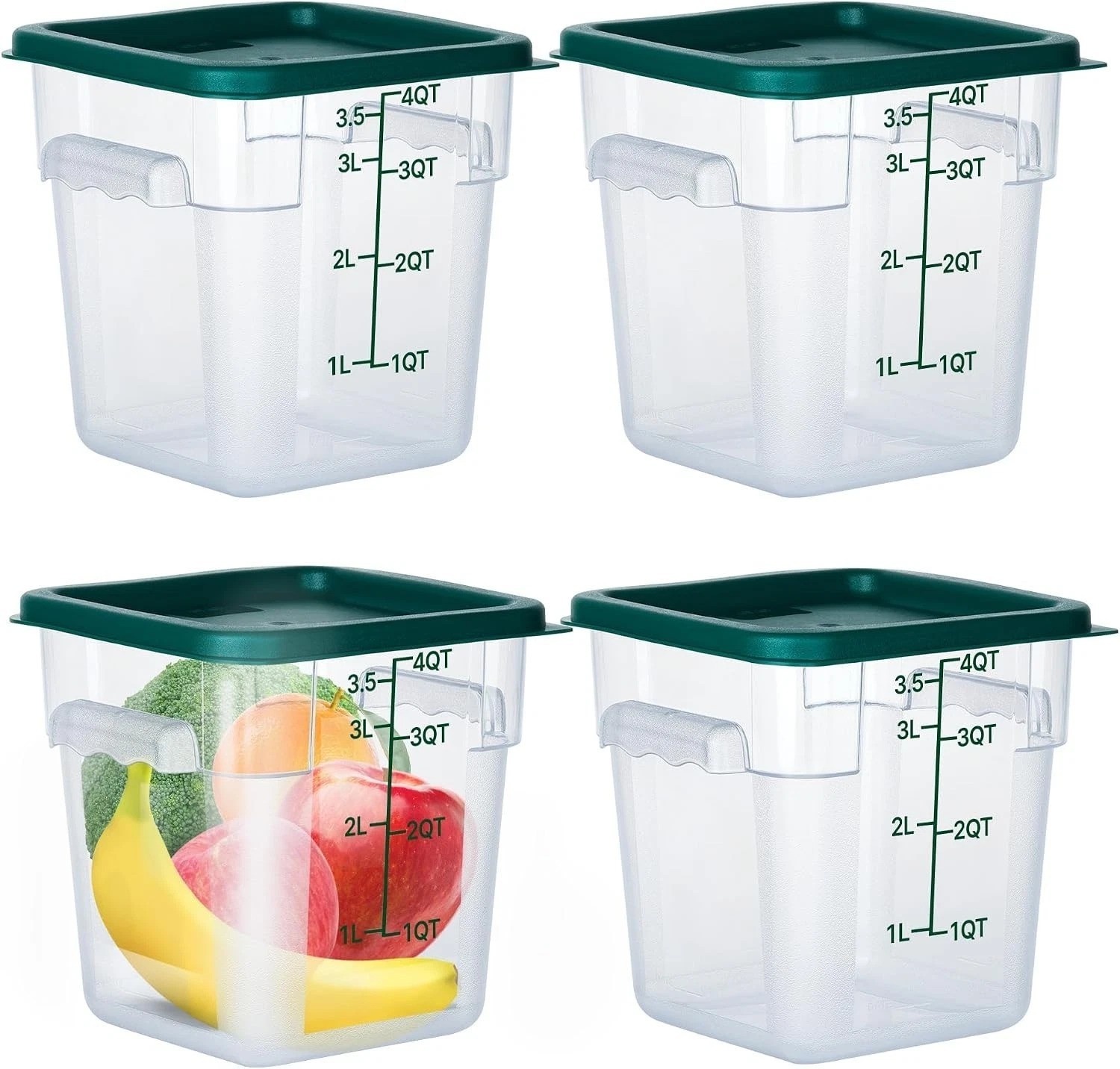 Durable 4QT Clear Food Storage Containers – Dishwasher & Freezer Safe Pack