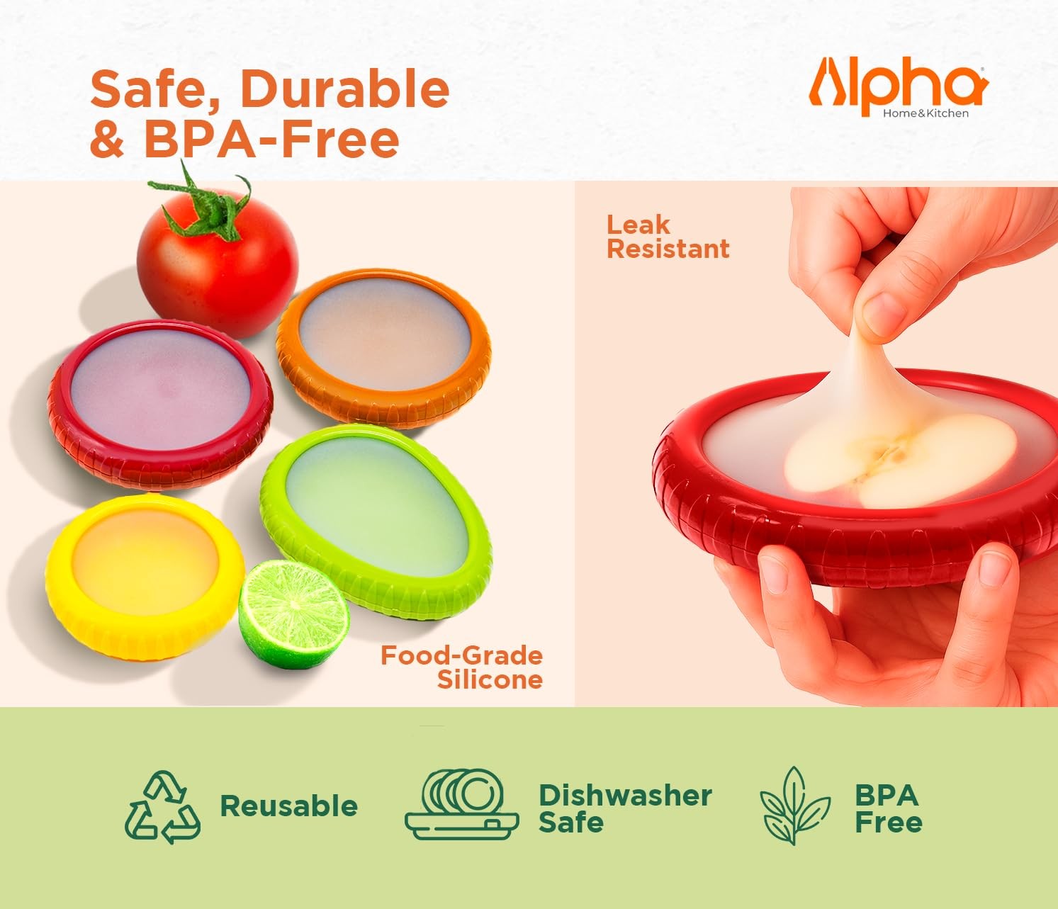 4 Pcs Avocado Saver Onion Storage Set BPA-Free Food Containers Silicone Lids
