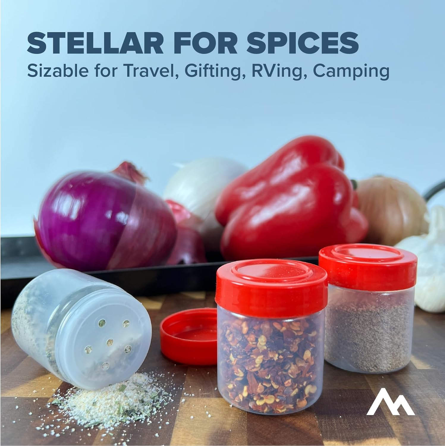 9 Pack 1Oz Mini Plastic Spice Jars Bottles Containers with Sifter and Cap