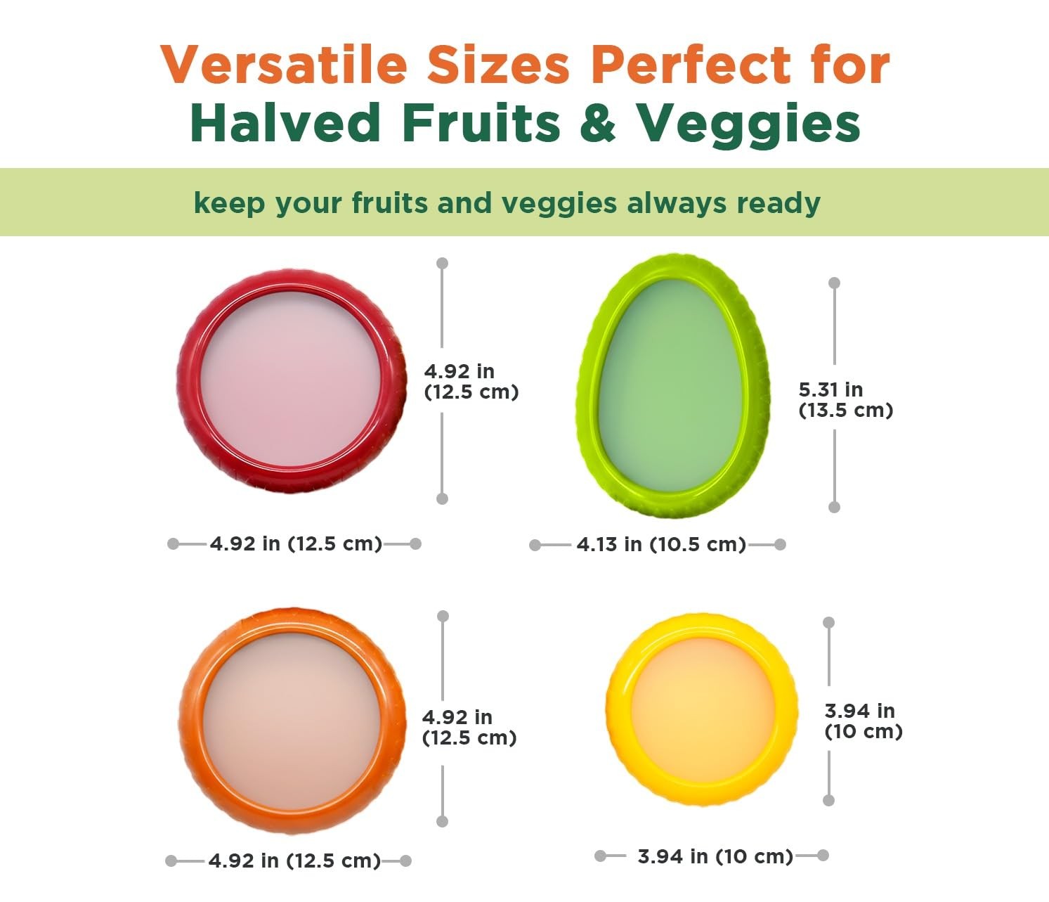 4 Pcs Avocado Saver Onion Storage Set BPA-Free Food Containers Silicone Lids