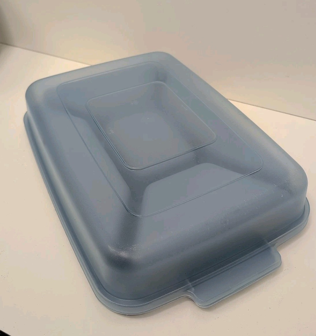 Vintage BLUE Rubbermaid Servin’ Saver Sectioned Fruit/Veggie Tray 0833 BLUE LID!