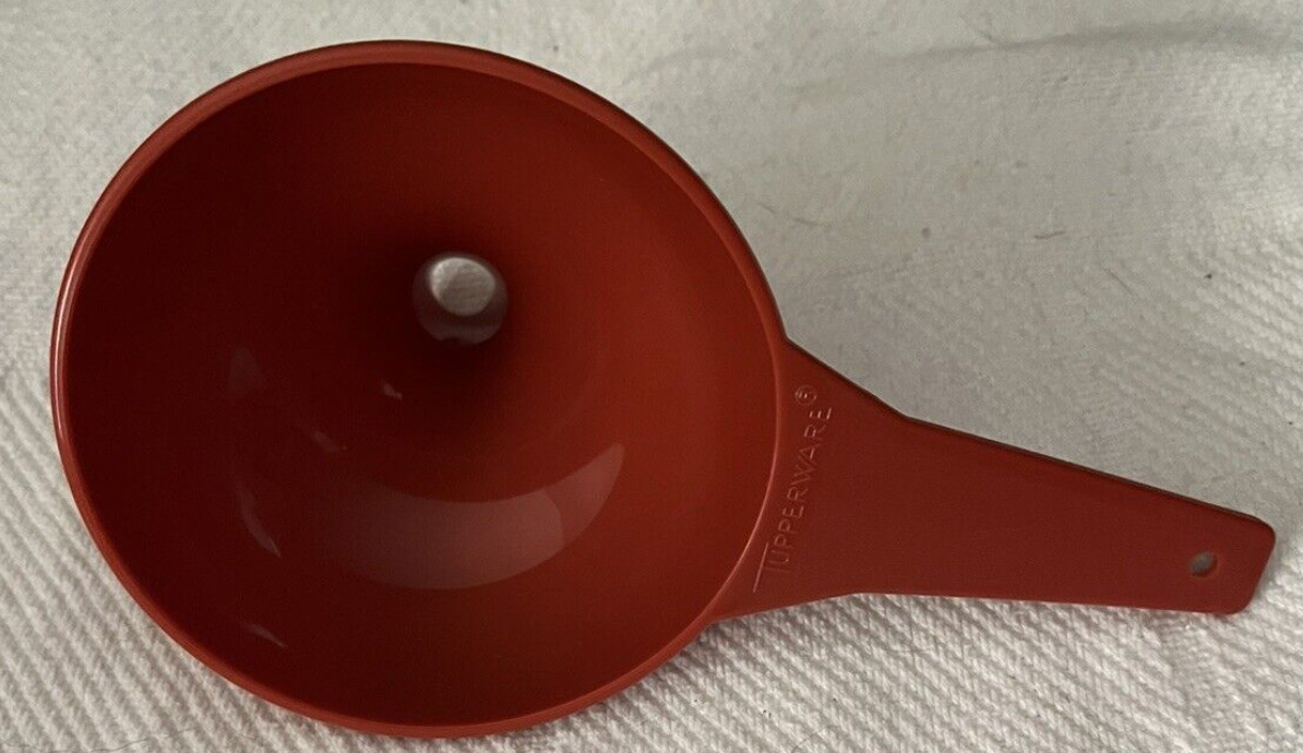 Tupperware Large Funnel ~Fill Oil Bottles / Shakers Make Rice Mold Kiss Red New