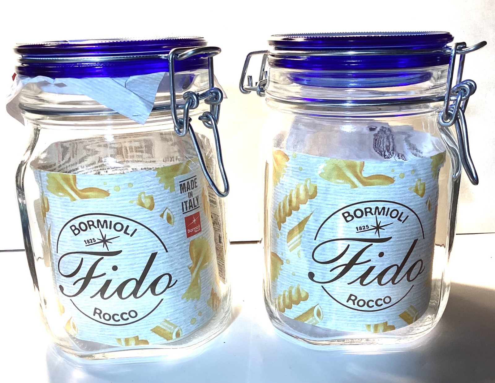 Bormioli Fido Jars-ClampJars-Food Storage-1 Liter-Lot of 2-FAST SHIPPING!