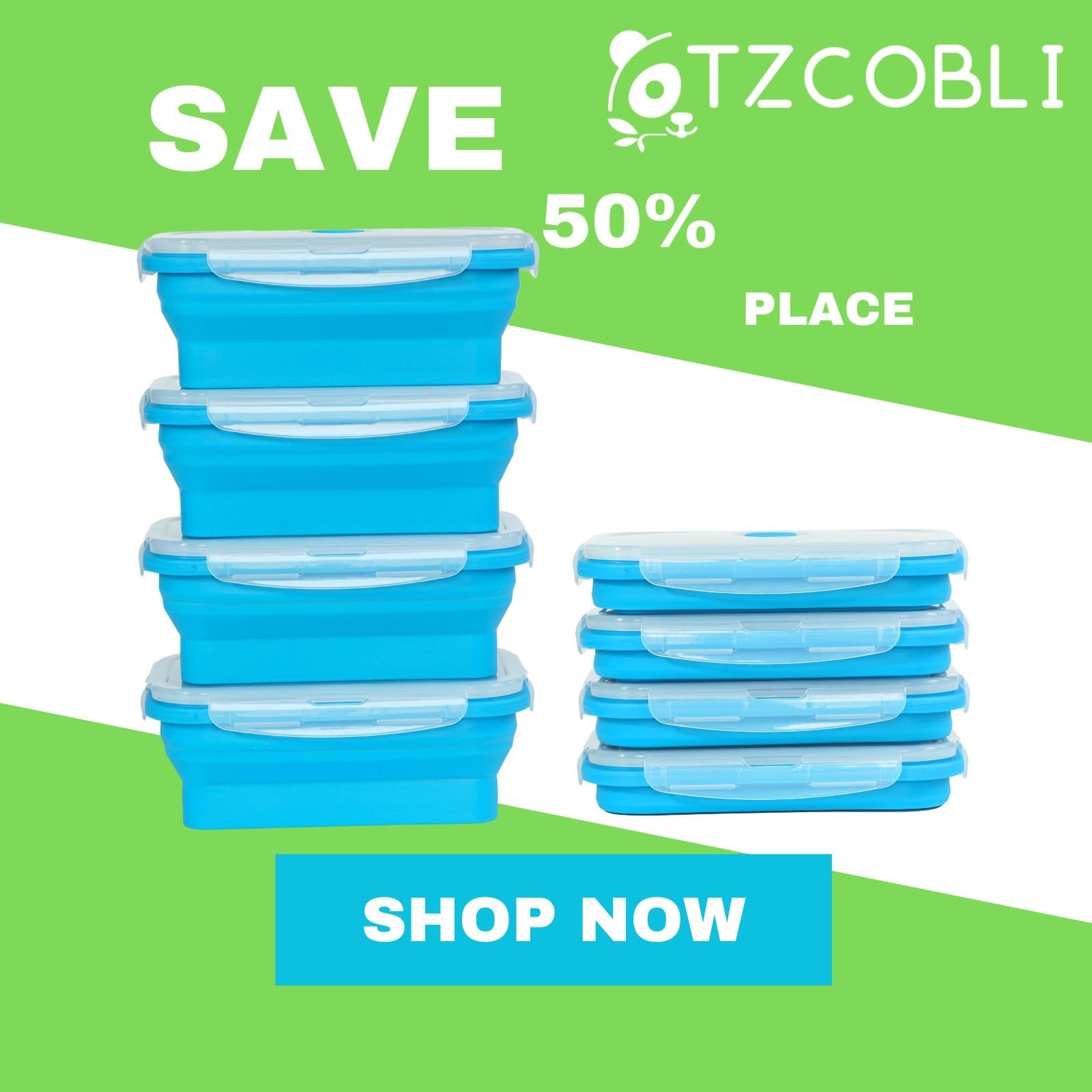 Plus 4PCS Foldable Silicone Food Storage Containers for Kitchen Storage for L…
