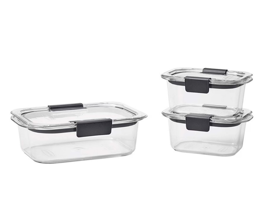 Brilliance Glass Food Storage set of 3 containers 6 total pieces, BPA-Free
