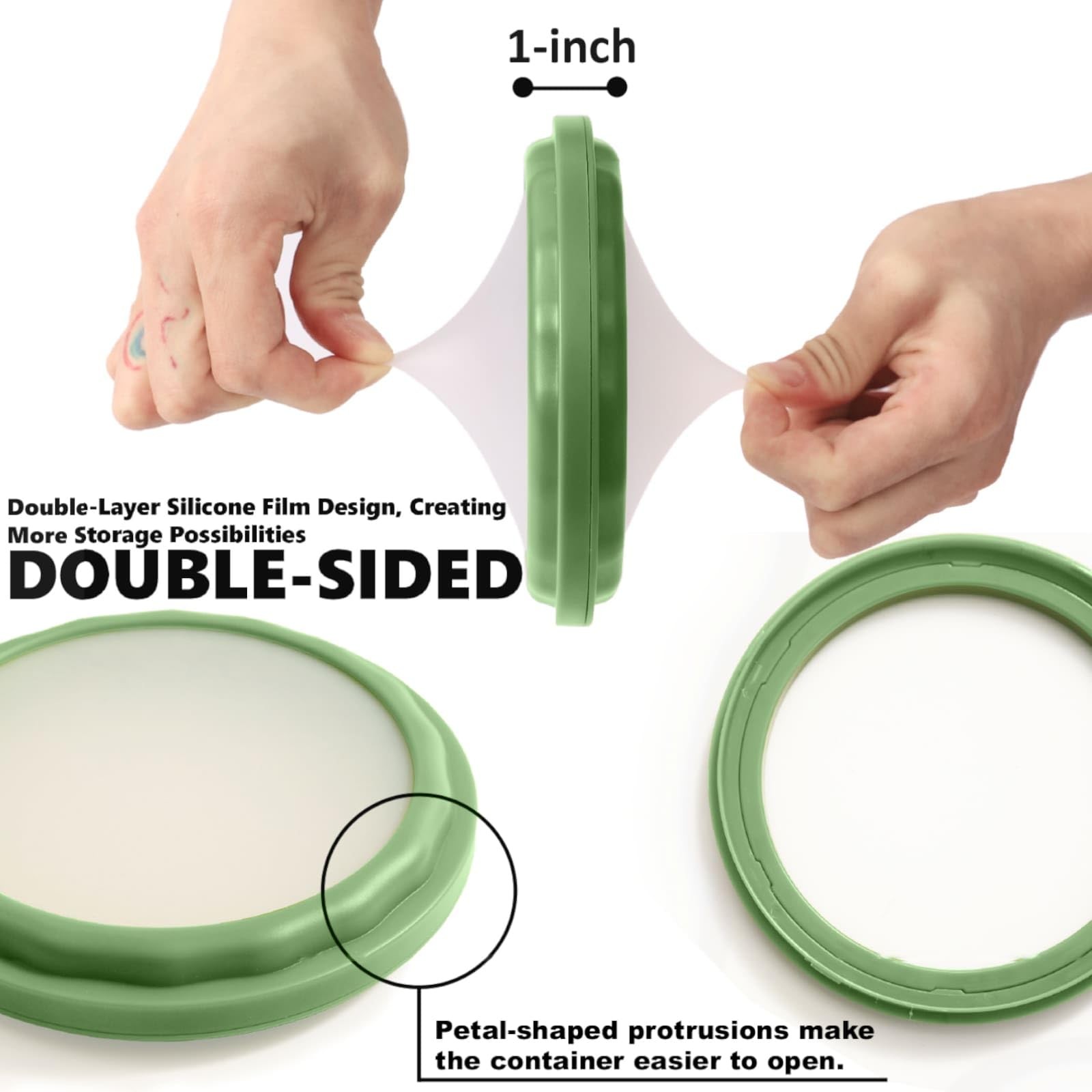 4-Piece Food Storage Containers Set – Avocado Saver, Onion Keeper, Silicone K…