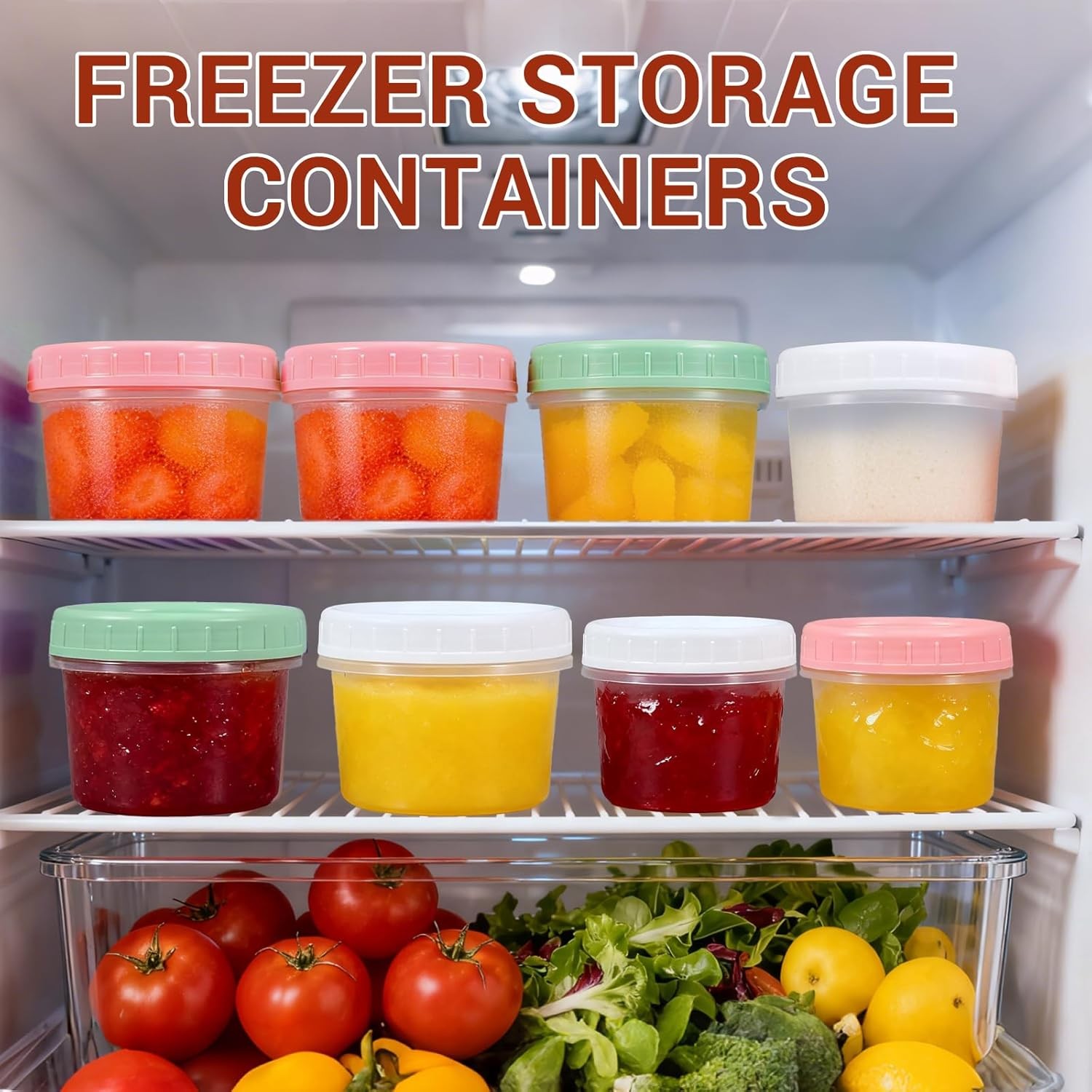 4 oz Small Plastic Containers with Twist on Lids [20 Sets] Stackable Little