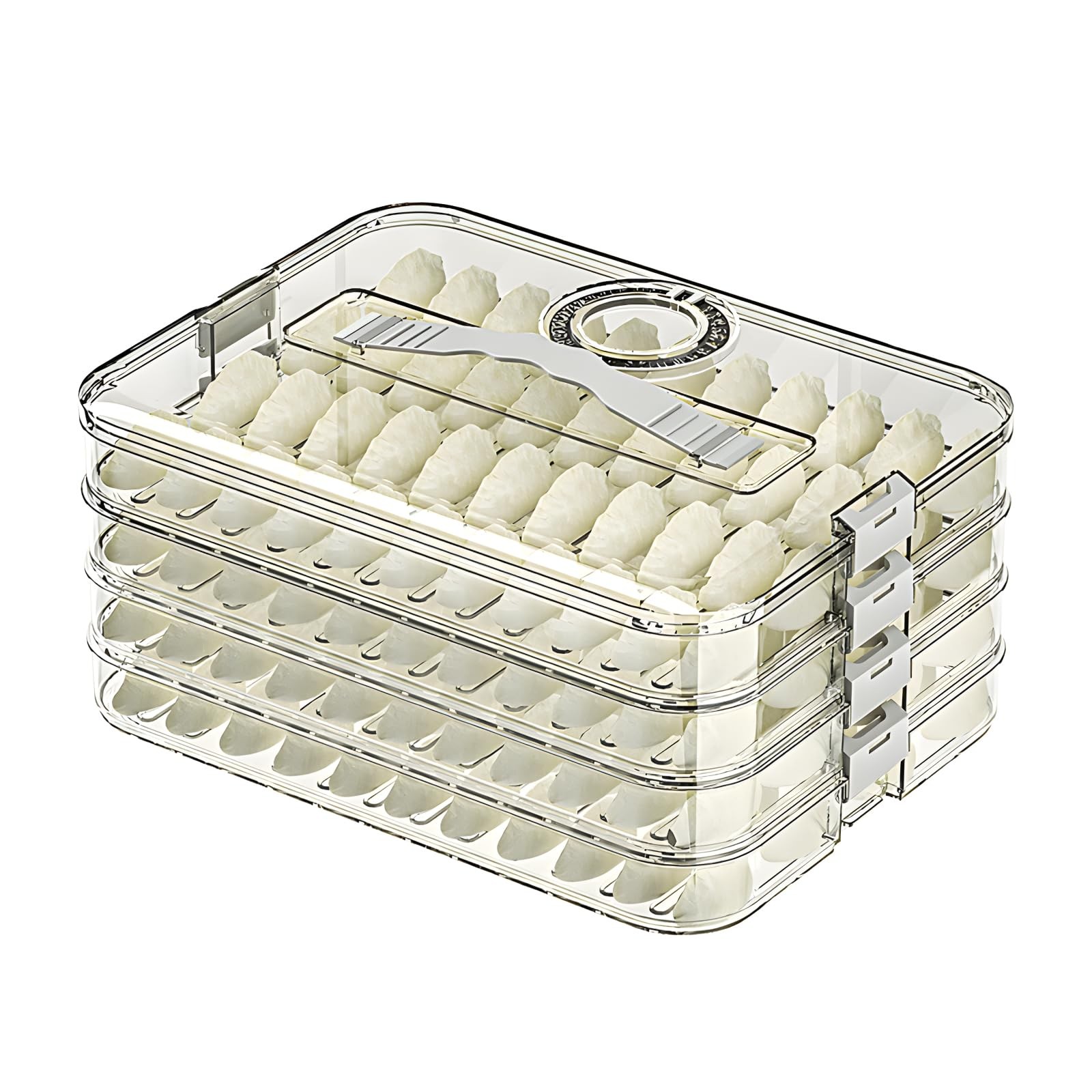 Food Storage Containers with Lids,4-Layer Plastic Cookie Storage Containers A…