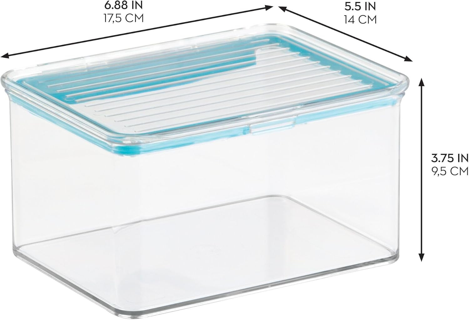 Idesign Plastic Bpa-Free Pantry Food Storage Organizer Bin with Air-Tight Hinged