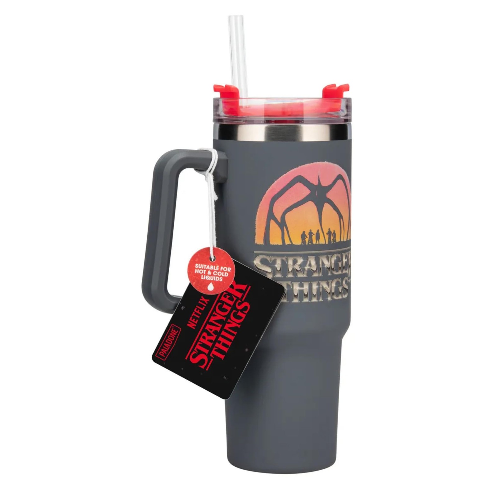 Paladone Stranger Things 5 Insulated Drinking Tunbler Straw 900 Ml Capacity