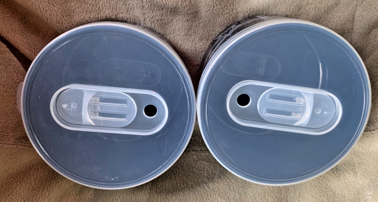 (B03) TWO -NFL DALLAS COWBOYS Plastic Dip Snack Container W/Lid 11.5oz-Licensed