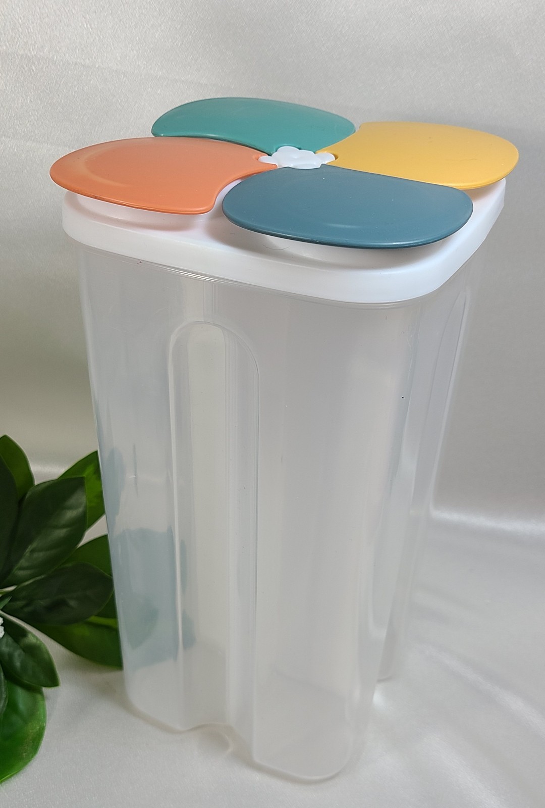 Clear 1.5L Cereal/Pasta Food Storage Container w/ Lids and Compartments Airtight