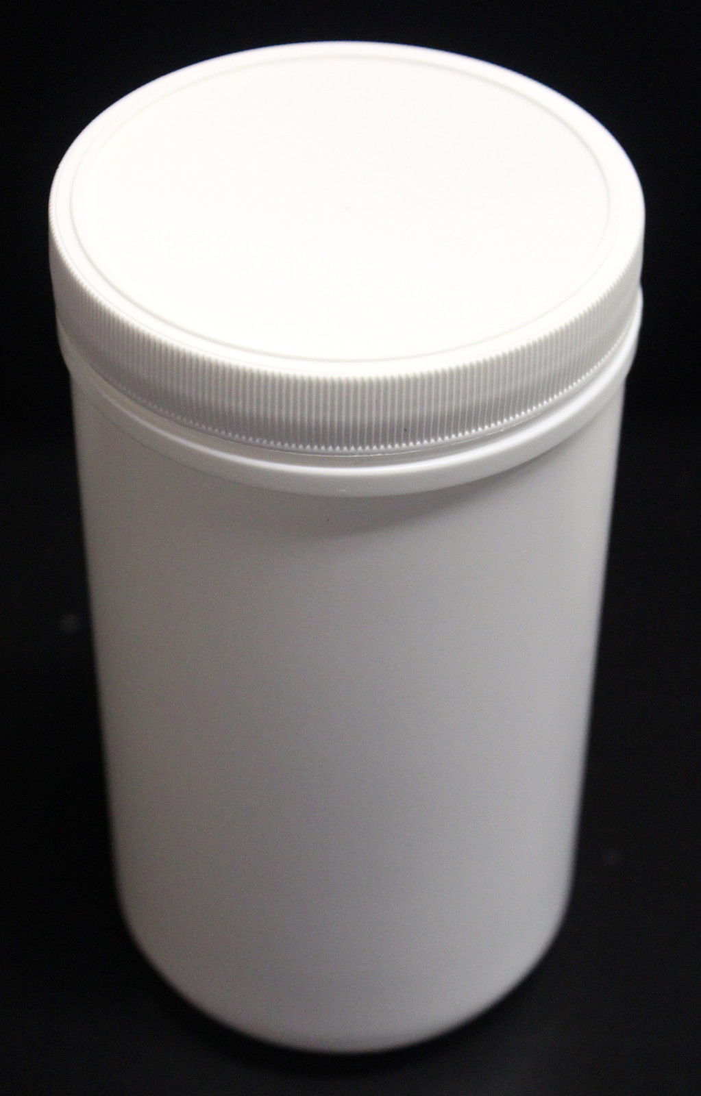 Lot of 6 Medium White Plastic Canisters/Containers with Lids