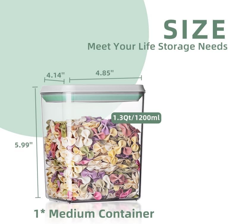 Cozey Daily Pop Containers 1.2 liters (4.14 inches x 5.99 inches), 1200ML*3