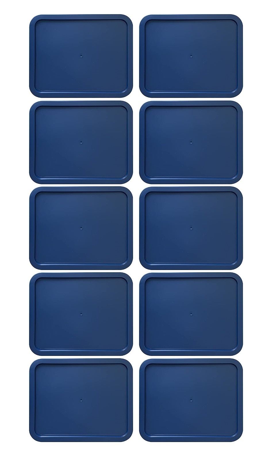Replacement Lids for Pyrex 7212-PC 11-Cup Rectangle Navy 8″ x 9.75″ 10-Pack