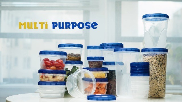 16 oz Twist Top Deli Containers – 120 Pack, Clear Bottom, Blue Lids, Reusable, S