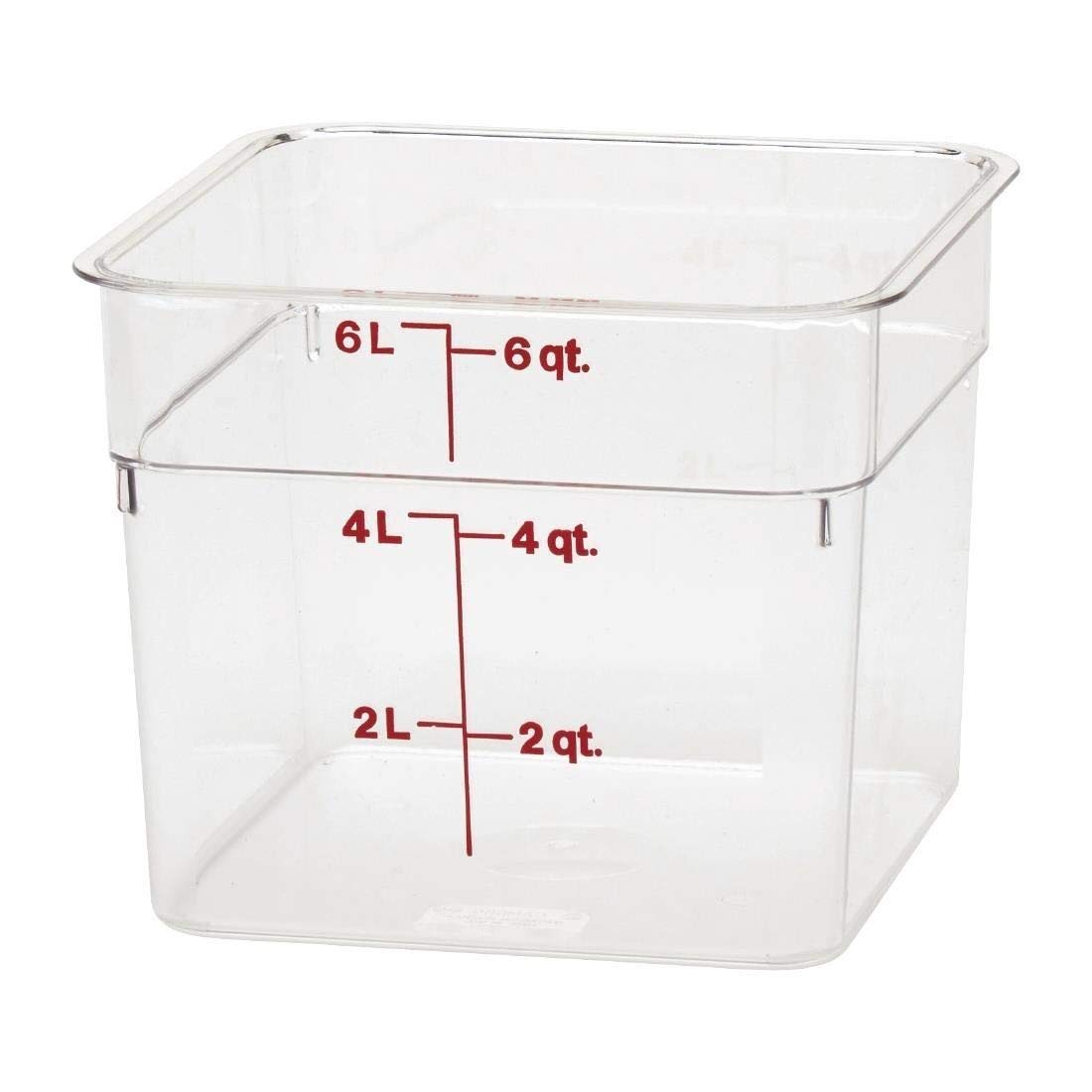 6 Qt Clear Food Storage Container Durable Heavy Duty Square Nsf Approved