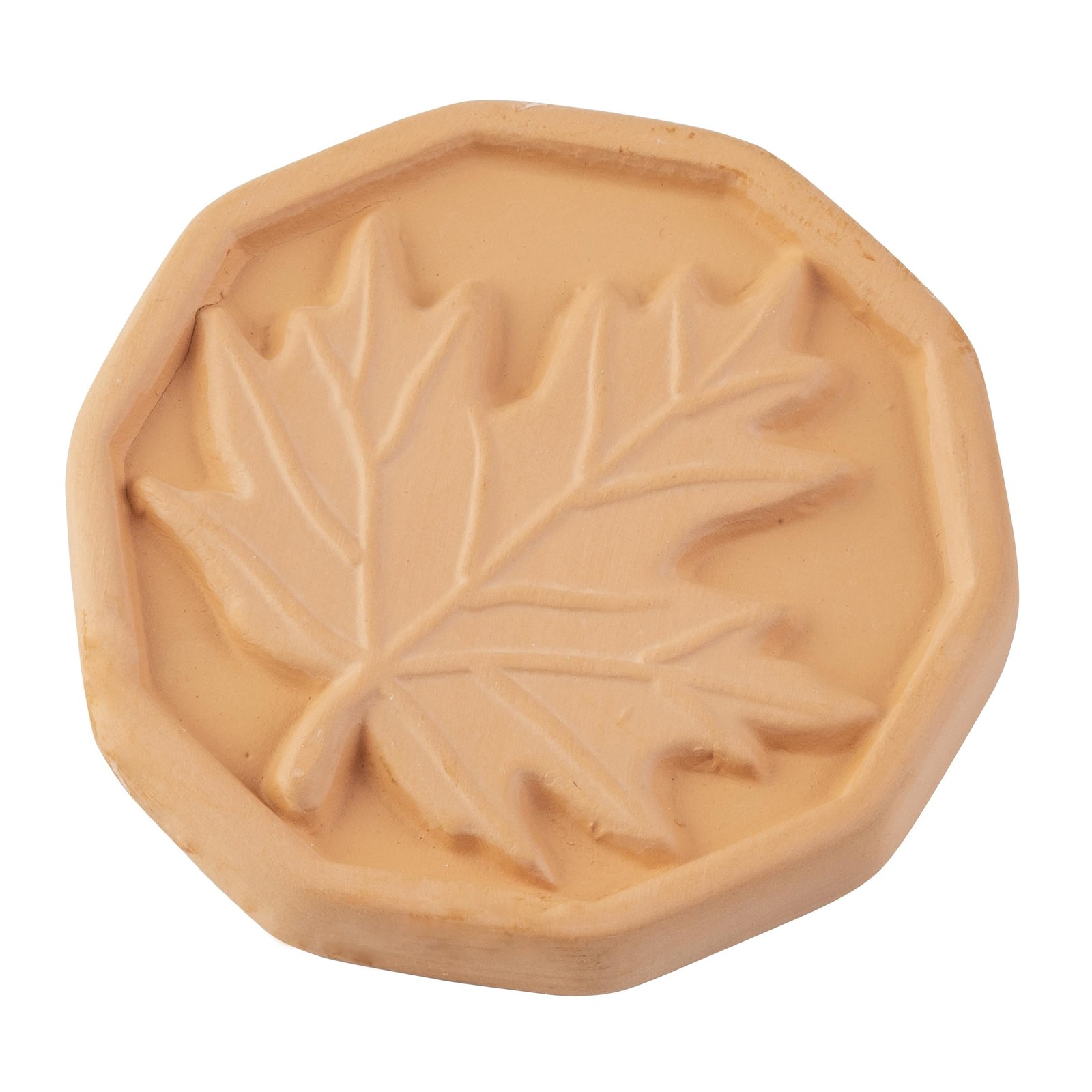 11873 Brown Sugar Saver, Terra Cotta Ceramic with Decorative Leaf Design, Reu…