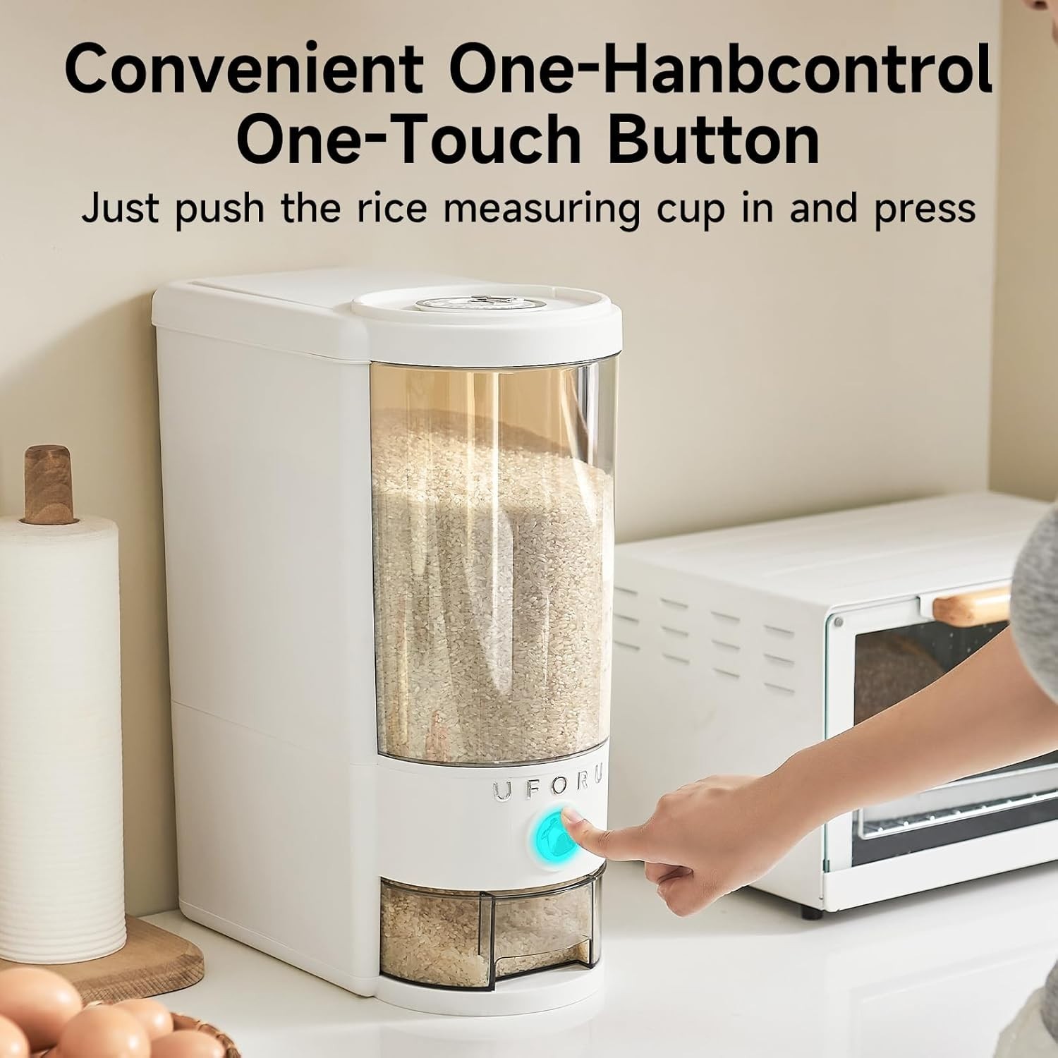 Durable 20 lbs Rice Holder – Airtight, BPA-Free Design for Pantry Organization