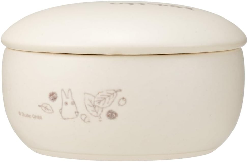 BankoWare Totoro Ohitsu Ceramic Continer for Cooked Rice 1Go White Ghibli New