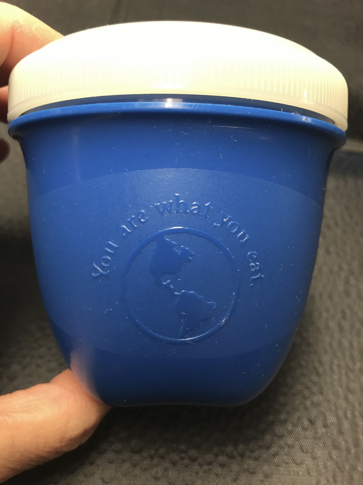 Stonyfield Organic Food Storage Container 8 Oz Blue BPA Free