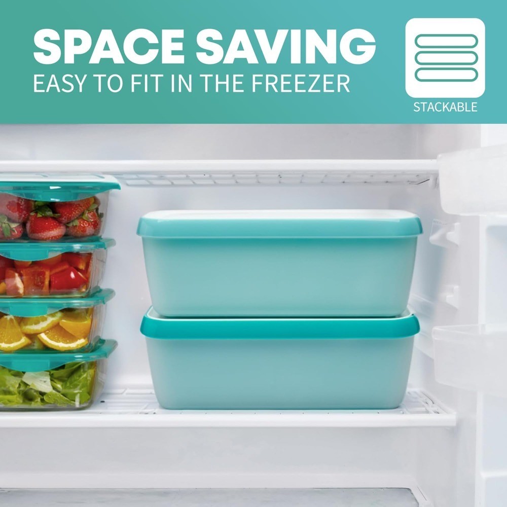 Ice Cream Storage Containers with Lids 2 Pack, 1.5 Quart Homemade Ice Cream